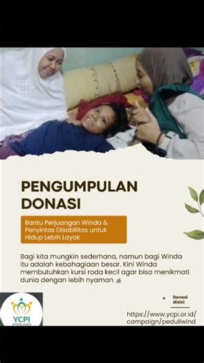 Bantu Perjuangan Winda & Penyintas Disabilitas untuk Hidup Lebih Layak 🥹💔🦽