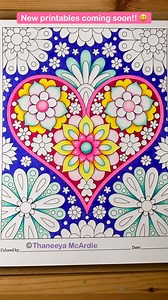 Here’s what I’m working on right now... a new set of printable coloring pages that will be available this week - stay tuned!! 💖 I’m coloring this in using Copic Sketch Markers 😃 | Thaneeya McArdle - Art & Illustration