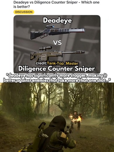 Deadeye has significantly more stagger than Diligence - Helldivers 2
