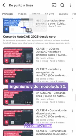 Aprende AutoCAD y Revit con nosotros | ¡Únete a la comunidad de De Punto y Línea! 🚀💻 En De Punto y Línea creemos que el conocimiento debe compartirse. Aquí aprenderás AutoCAD, Revit, BIM y software de arquitectura e ingeniería con clases claras, prácticas y 100% en español. 🎯 Nuestro canal está pensado para estudiantes, arquitectos e ingenieros que quieren mejorar sus habilidades digitales y avanzar profesionalmente. Suscríbete para más contenido! https://www.youtube.com/c/depuntoylinea #arqu