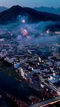 Drönare - Fyrverkeri på nyårsafton i Kina (#Shorts)