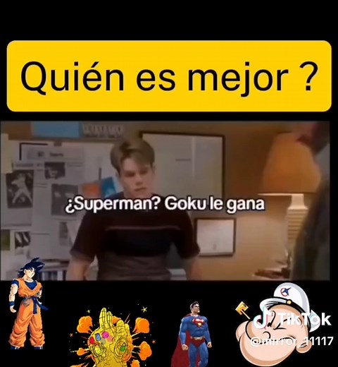 Comparativa entre Popeye, Goku y Superman