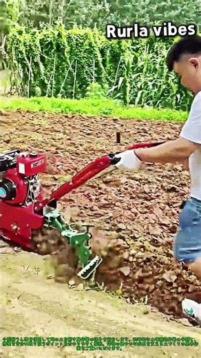 小型耕運機で効率的に畑を耕す方法：驚きの土壌耕起作業 #worker #process #cultivator #farming #tilling