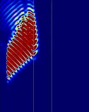 Negative refraction from a bulk metamaterial simulated in FDTD