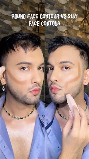 Round face or snatched?✨ Contour changes everything! #Makeup #Contour #Blush #Beauty