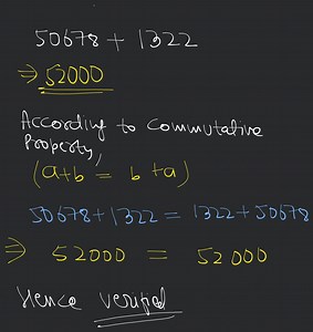 Find out the sum and verify associative property of addition.... | Filo