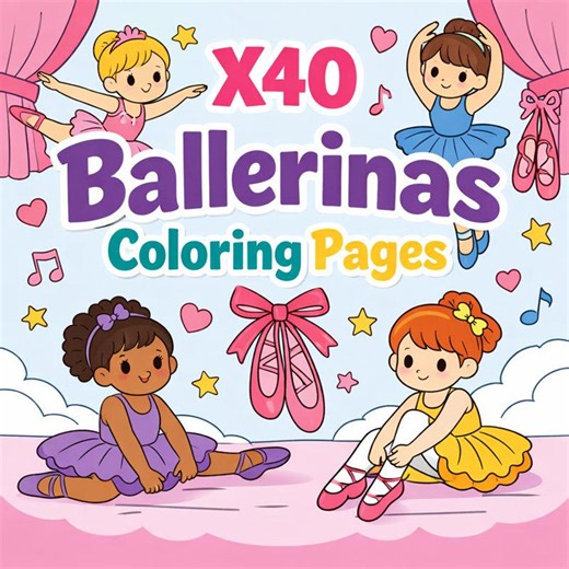 Ballerinas Coloring Pages | Fun Art Activity | Kindergarten–12th Grade - Etsy