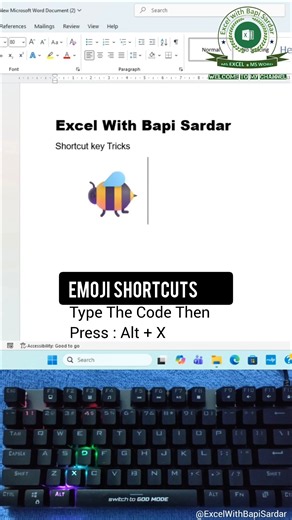 🐝 Create a Bee Emoji in Microsoft Word using Unicode!