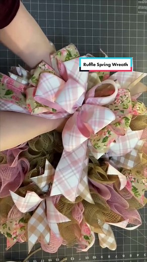 Want to learn how to make a simple spring wreath? #AlaskaAirCAREoke #craftyhacks #craftersoftiktok #wreathmaking #craftytok #springdecorating #bows