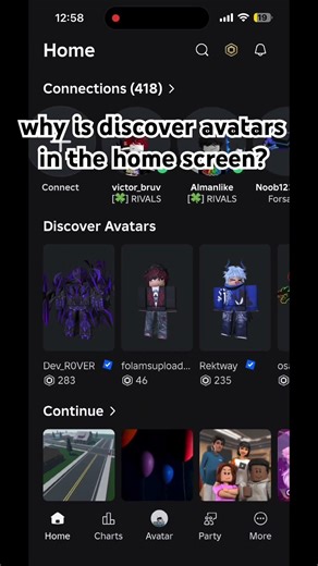 Roblox home screen glitch? #roblox #memes #robloxglitch #gaming