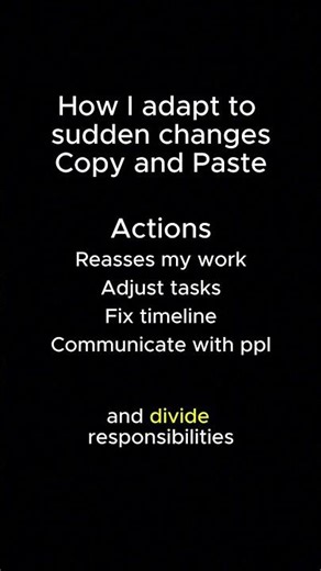 How I adapt to sudden changes in your work Copy and Paste #shorts #interview