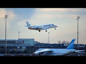 Cessna 560 Citation Encore+ Taking Off from Leipzig/Halle airport (Germany)