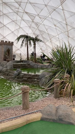 The Indoor Dome 18 hole Course is now Open! Come rain or shine you can now enjoy a round of Adventure Golf with your friends and family! www.adventure-golf-island.com | Adventure Golf Island
