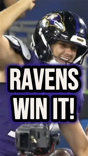RAVENS WIN IT IN CRAZY FASHION!!! #ravens #baltimoreravens #shorts #nfl