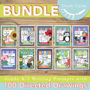 Writing Prompts First Grade - 100 Directed Drawing & Writing Activities