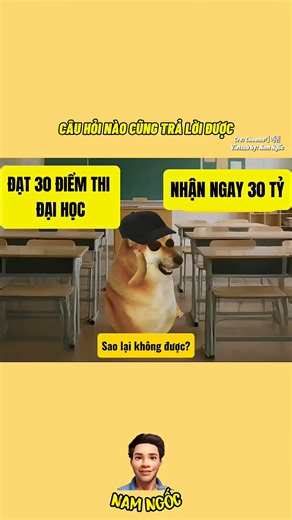 12K views · 281 reactions | Cheems Ngốc Câu hỏi nào cũng trả lời được #fypviralシ #cheems #hiha #funny #memes #haihuoc #giaitri | Anime Moment News | Facebook