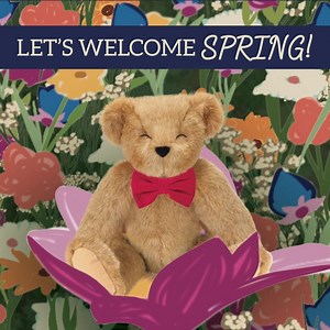 Is it safe to come out of hi-BEAR-nation yet? Our Stuffed Animals want to play in Vermont's green grass, fragrant flowers, and shiny sunshine! Welcome spring! 🧸️🌷☀️ | Vermont Teddy Bear