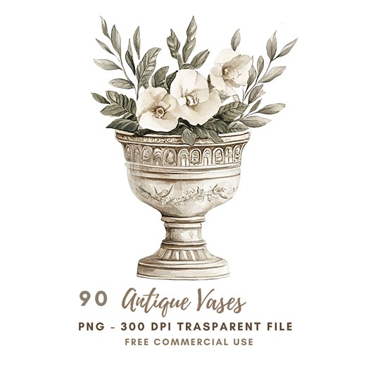 Watercolor Antique Vases Clipart, Greek Roman Urns, Printable Stickers Goodnotes (digital Download) 665 - Etsy