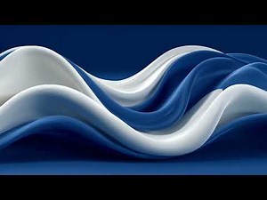 Abstract Deep Blue White Silk Wave Flow Smooth Satin Seamless Motion Background Loop 4K 60FPS