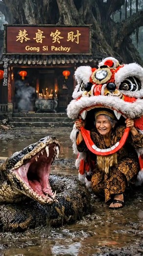 Nur Dian Syah on Instagram: "Python vs. Barongsai ❓😁 An Indonesian grandmother uses a lion dance to tease a python predator and what will happen...⚠️ The python was very angry and finally wrapped the grandmother's lion dance around it, and the python's body was very heavy. But to make you laugh, the python was made a game by the snake charmer's grandmother. #SnakeMarket #Animals #barongsai #phytonscream #action #gongsipachoy #reels #ViralSnake"