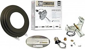 The Can Converter R56 Recessed Can Light Conversion Kit w/ 7"¾ Beveled Ceiling Medallion - Home Improvement for 5" & 6" Cans, Ceiling Fan & Light Fixture Converter Kit, UL Certified, Oil Rubbed Bronze