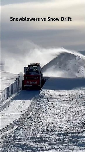 Bobcat CT2040 and skid steer with blowers vs snow drift. #bobcat #snowblower #tractor #skidsteer