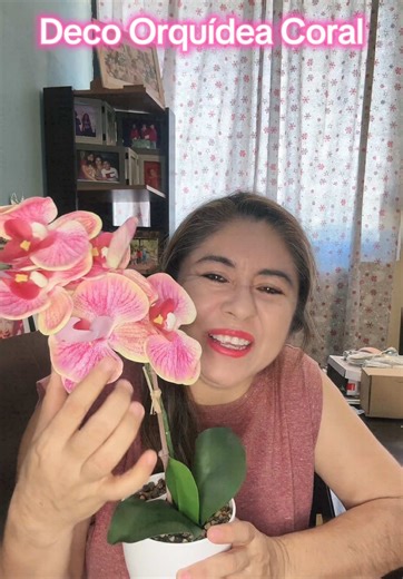 Deco Orquídea Coral de Betterware #lizzydebetterware #catalogomarzobetterware #decoorquideacoral