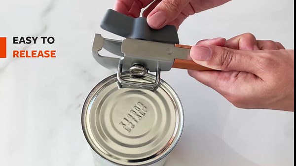 Full Circle Smooth Operator - Smooth-Edge Stainless Steel Can Opener, Safe & Easy No More Sharp Rims, Compact Portable Design with Integrated Bottle Opener