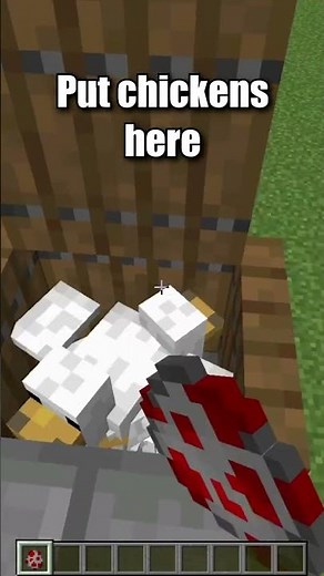 Minecraft Easy Chicken Farm Tutorial #shorts
