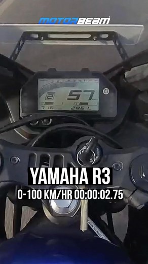Here’s the 0-100 km/hr acceleration of the Yamaha R3 Impressive or not? | MotorBeam