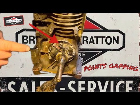 How to set the points gap on a points & condenser ignition system🔧•B&S 3HP Horizontal shaft #howto