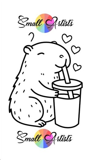 FULL VIDEO ON CHANNEL NOW ‼️ How To Draw Capybara #drawing #drawing4kids #art #capybara #animation