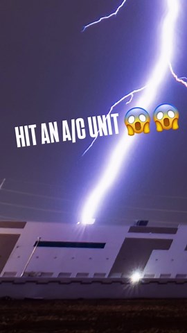Lightning strikes less than ¼ mile away | Monsoon storm footage