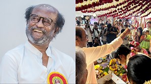 Video: Rajinikanth attends Chennai's Rohini theatre owner Rhevanth's wedding