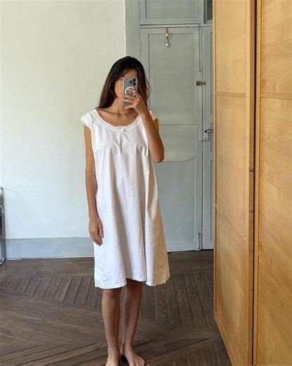 Vintage French Antique Linen Slip Dress, Romantic Nightgown, White Cottage Core Nightie - Etsy