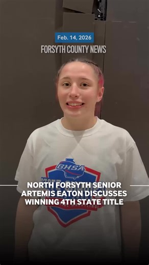 North Forsyth senior Artemis Eaton talks about how she mentally prepared for the Girls 130-pound final that marked her historic fourth state title. Full coverage at link in bio. | Forsyth County News - Sports