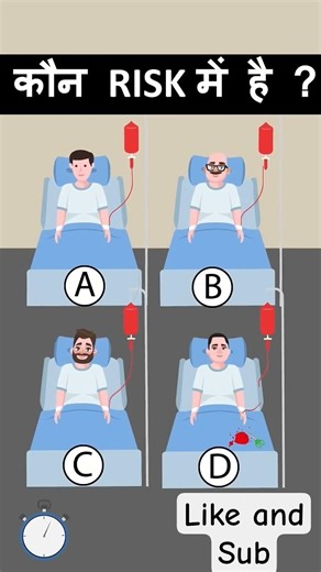 Paheli 70 - Who is at risk ? Riddles and Puzzles for IQ Test | Hindi Paheli #Shorts