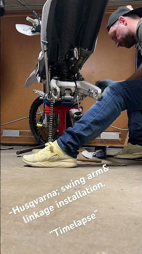 Husqvarna fe 501 swing arm and linkage installation.