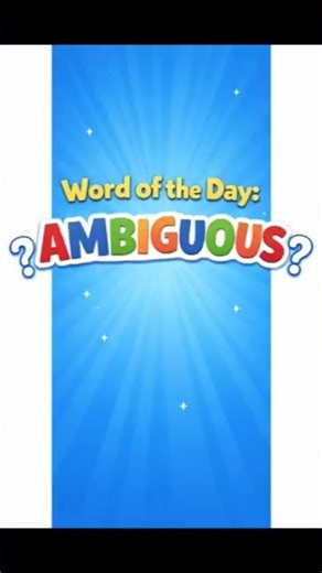AMBIGUOUS: Never forget this word! 🧠 #Shorts