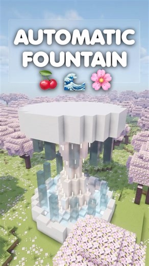 Minecraft Tutorial | Automatic Fountain 🍒 #minecraft #shorts