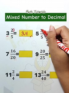 234K views · 1.8K reactions | Mixed Number to Decimal ‼️ #Math #mathteachergon #akositeachergon #mathhacks #MathTutor #mathtechnique #fractionhacks #decimals | Math Tutorials | Facebook