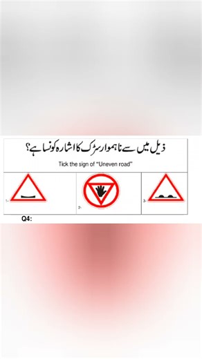 Driving License Signals Test 100% Pass Tips | Rough Road