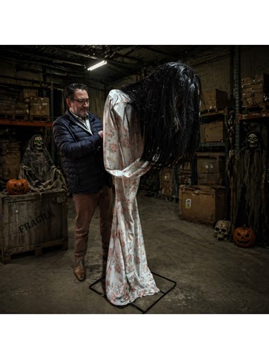 Automate Halloween Fille Zombie 200 cm Sursaut Son Lumière | Déguiz-Fêtes