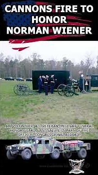 Cannons fire to honor Norman Wiener US Army Korea #militaryfuneralhonors