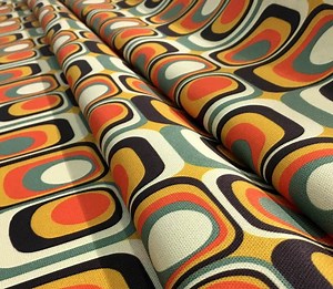 Retro Geometric Fabric, Vintage 1970s Home Decor Fabric by the Yard, Mid Century Upholstery Fabric for Sofa, Chair, Drapery, Craft - Etsy