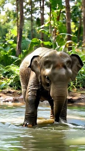 Baby Elephant Discovers Water Sprinkler 🐘💦