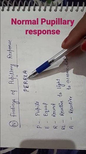Normal Findings of Pupillary Response. Learn as PERRLA