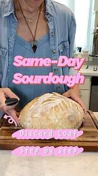 SAME-DAY SOURDOUGH DISCARD BREAD |start to finish| 4 ingredient recipe | how to! step by step