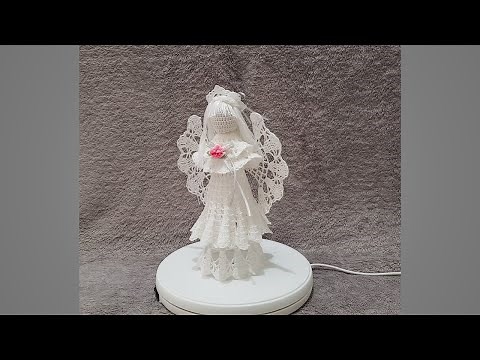 How to crochet angel: Part 1; How to crochet angel head and surplice.