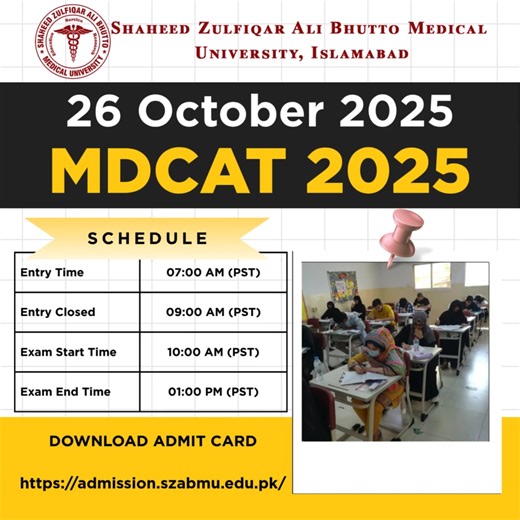 6.2K views · 35 reactions | SZABMU MDCAT 2025 26 October, 2025 #SZABMU #MDCAT2025 #SZABMUMDCAT2025 | Shaheed Zulfiqar Ali Bhutto Medical University | Facebook